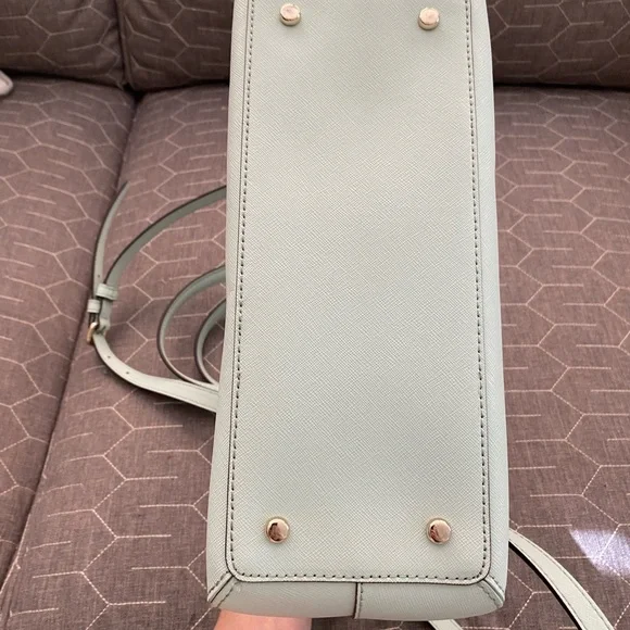 Kate Spade Mint Green Saffiano Leather Cedar Street Maise Satchel Handbag - Picture 4 of 7